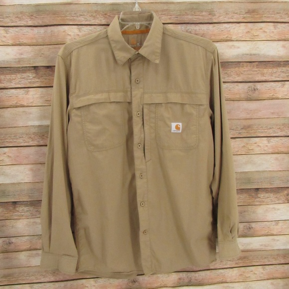 Carhartt Other - Carhartt Tan Button Down Relaxed Fit Men's Shirt M